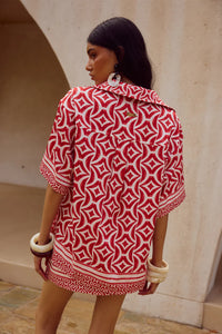 Alara Mini Skirt - Alara Red
