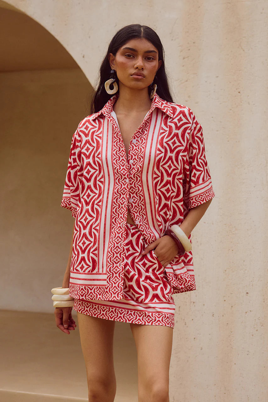 Alara Short Sleeve Shirt - Alara Red