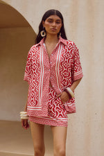 Load image into Gallery viewer, Alara Short Sleeve Shirt - Alara Red
