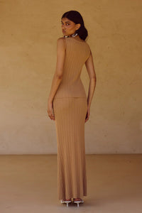 Elowen Knit Maxi Skirt - Fawn
