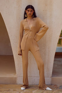 Elowen Knit Pant - Fawn