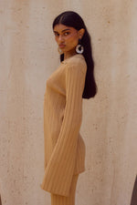 Load image into Gallery viewer, Elowen Sleeved Knit Top - Fawn

