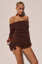 Load image into Gallery viewer, Anneliese Knit Hot Short - Chocolate

