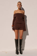 Load image into Gallery viewer, Anneliese Knit Hot Short - Chocolate
