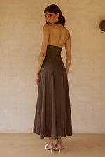 Load image into Gallery viewer, Astrid Halter Midi Dress - Chocolate
