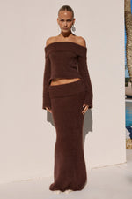 Load image into Gallery viewer, Anneliese Knit Maxi Skirt - Chocolate
