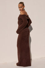 Load image into Gallery viewer, Anneliese Knit Maxi Skirt - Chocolate
