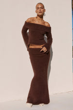 Load image into Gallery viewer, Anneliese Knit Maxi Skirt - Chocolate
