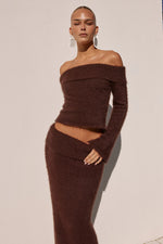 Load image into Gallery viewer, Anneliese Knit Maxi Skirt - Chocolate
