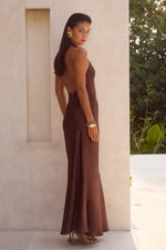 Load image into Gallery viewer, Brigitte Maxi Dress - Chocolate
