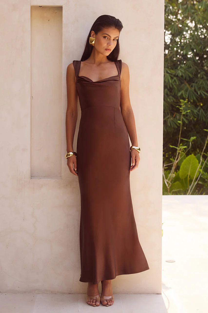 Margot Maxi Dress - Chocolate