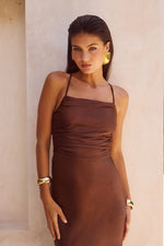 Load image into Gallery viewer, Lucienne Maxi Dress - Chocolate
