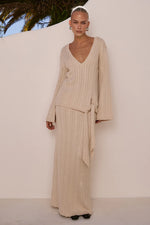 Load image into Gallery viewer, Ophelia Knit Maxi Skirt - Cream
