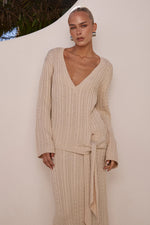 Load image into Gallery viewer, Ophelia Sleeved Knit Top - Cream
