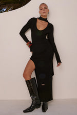 Load image into Gallery viewer, Mathilde Sleeved Maxi Dress - Black

