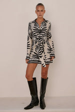 Load image into Gallery viewer, Arlette Sleeved Mini Dress - Brodie Sand
