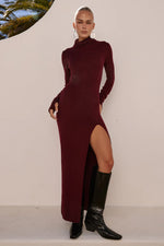 Load image into Gallery viewer, Patricia Sleeved Maxi Dress - Burnt Red
