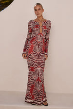 Load image into Gallery viewer, Sienna Maxi Skirt - Brodie Red
