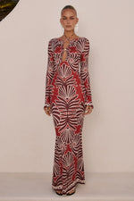 Load image into Gallery viewer, Sienna Maxi Skirt - Brodie Red
