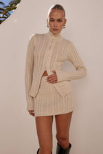 Load image into Gallery viewer, Katarina Knit Mini Skirt - Cream
