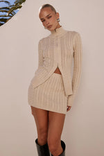 Load image into Gallery viewer, Katarina Knit Mini Skirt - Cream
