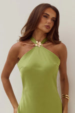 Load image into Gallery viewer, Chara Low Cross Back Mini Dress - Olive
