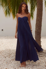 Load image into Gallery viewer, Jaiyah Strapless Maxi Dress - Navy
