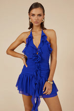 Load image into Gallery viewer, Zelie Mini Dress - Cobalt
