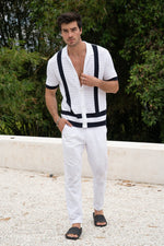 Load image into Gallery viewer, Reggie Shirt - White/Navy
