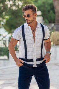 Reggie Shirt - White/Navy