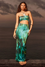Load image into Gallery viewer, Kensie Long Midi Dress - Cabana Green
