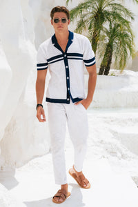 Owen Shirt - White/Navy