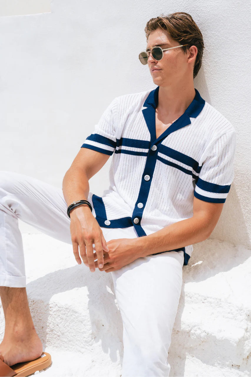 Owen Shirt - White/Navy