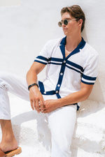 Load image into Gallery viewer, Owen Shirt - White/Navy
