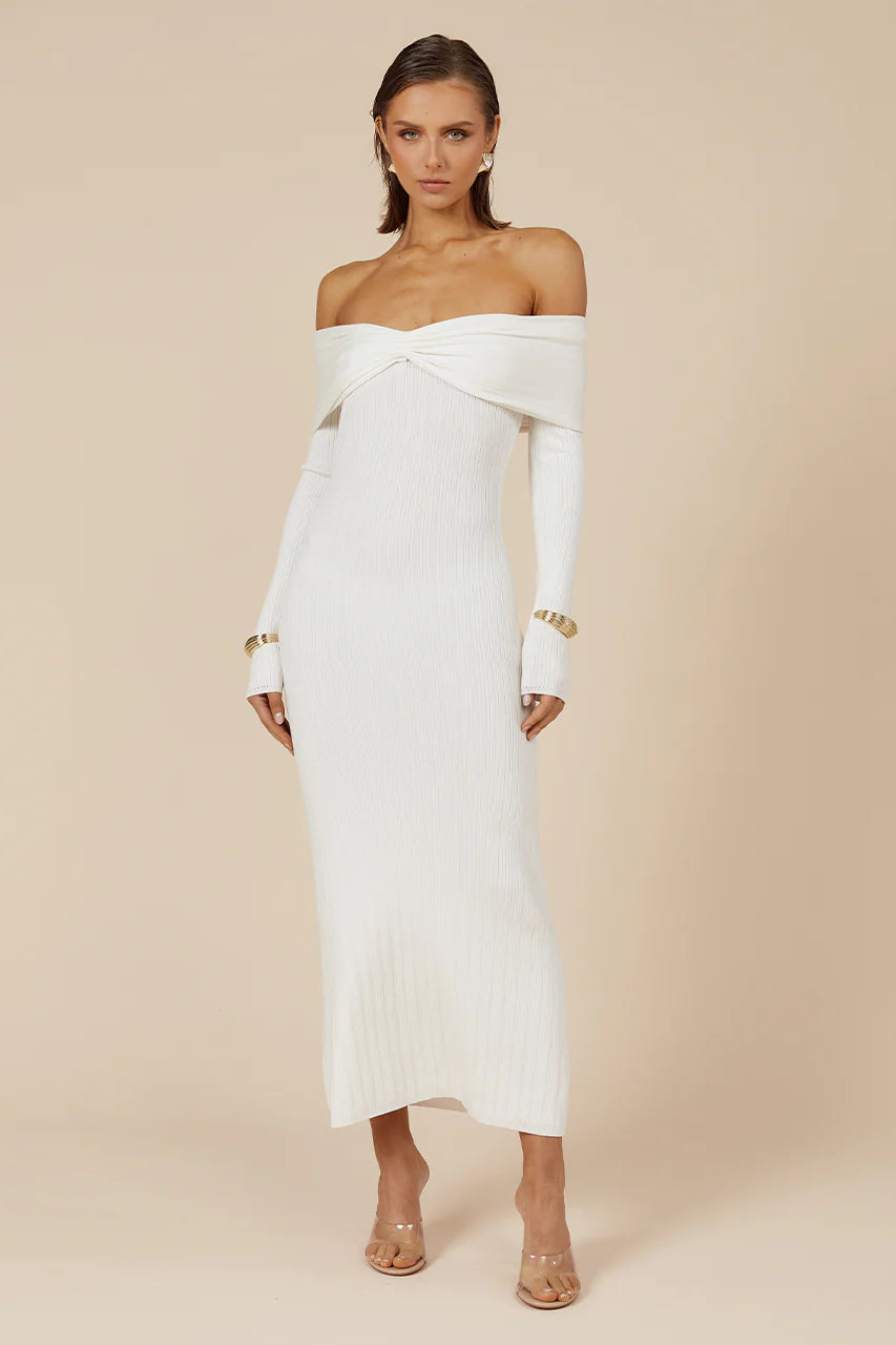 Airilie Midi Dress - White