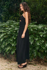 Load image into Gallery viewer, Adora Shirred Maxi Dress - Black
