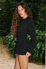 Load image into Gallery viewer, Adora Long Sleeve Shirred Shirt - Black
