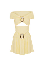 Load image into Gallery viewer, Nivali Off Shoulder Mini Dress - Cream
