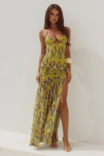 Load image into Gallery viewer, Kiki High Slit Maxi Dress - Cassia Yellow
