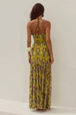 Load image into Gallery viewer, Kiki High Slit Maxi Dress - Cassia Yellow
