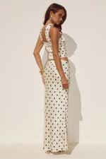 Load image into Gallery viewer, Blaine Low Waist Maxi Skirt - Cream/Black Polka
