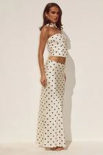Load image into Gallery viewer, Blaine Low Waist Maxi Skirt - Cream/Black Polka
