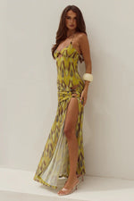 Load image into Gallery viewer, Kiki High Slit Maxi Dress - Cassia Yellow
