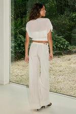 Load image into Gallery viewer, Carrine Boat Neck Top - Cream
