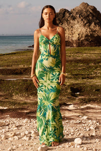 Posanto Maxi Dress - Palm Print