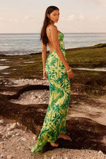 Load image into Gallery viewer, Posanto Maxi Dress - Palm Print
