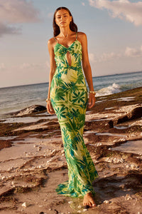 Posanto Maxi Dress - Palm Print