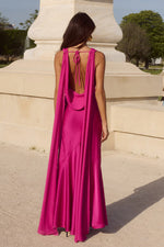 Load image into Gallery viewer, Gabriella Cowl Maxi Dress - Fuchsia

