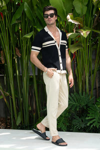 Owen Shirt - Black/Sand