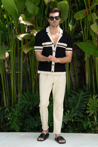 Owen Shirt - Black/Sand